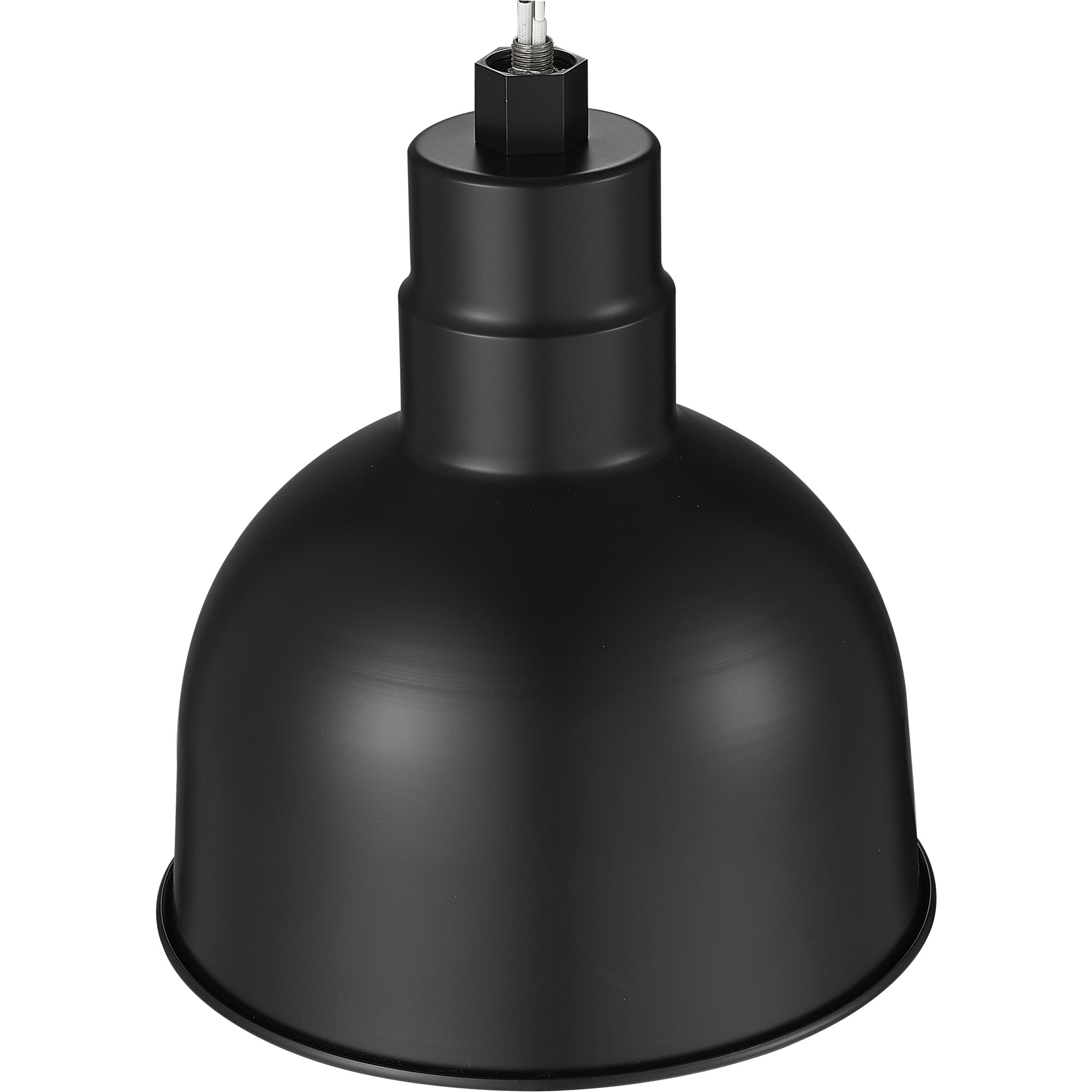 R Series Satin Black 10 inch Deep Bowl Shade